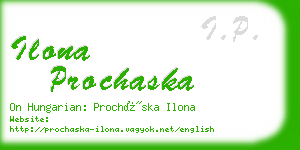 ilona prochaska business card